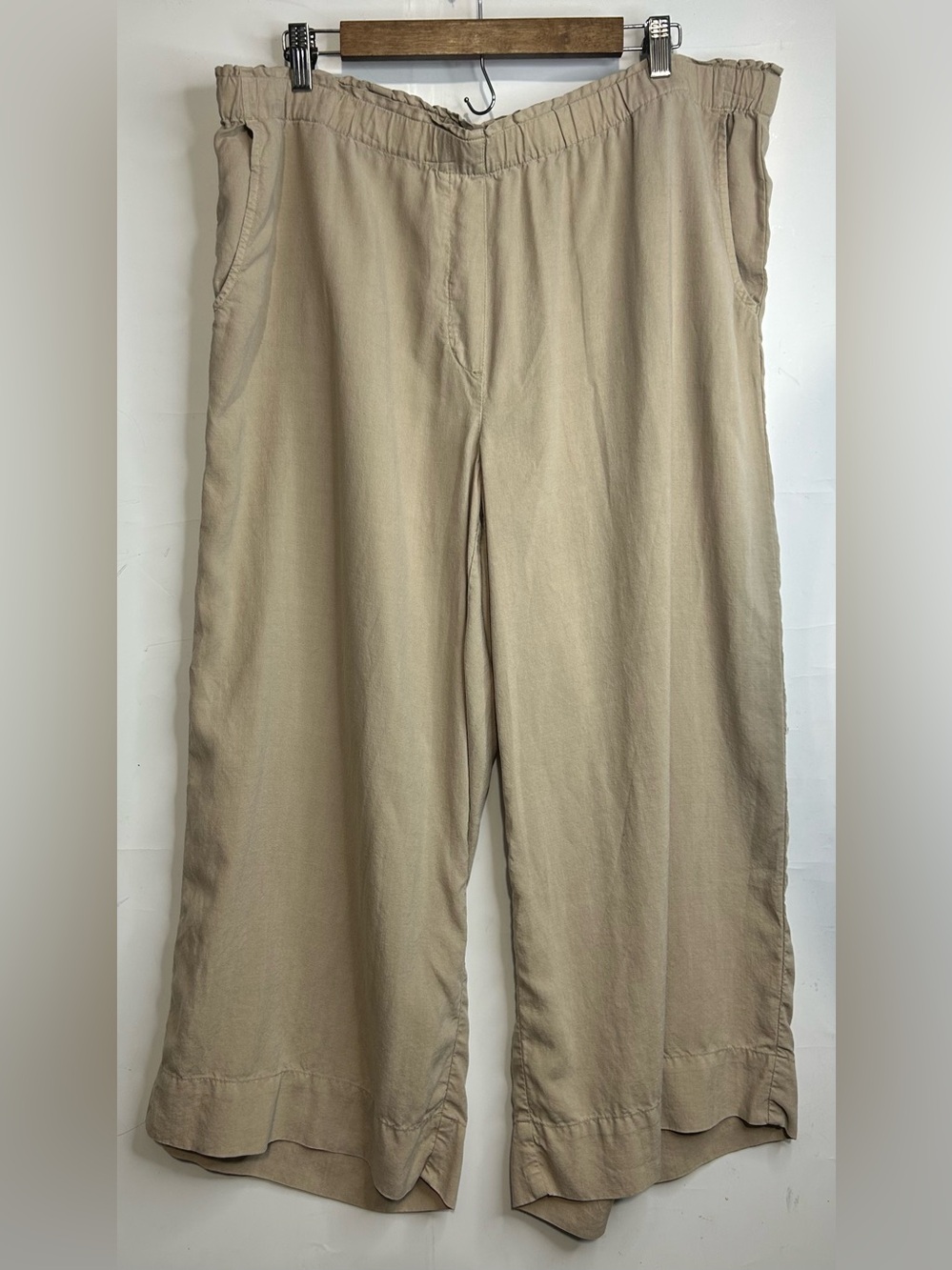 Pure Jill Elastic Waist Tan Trouser Pants 2X